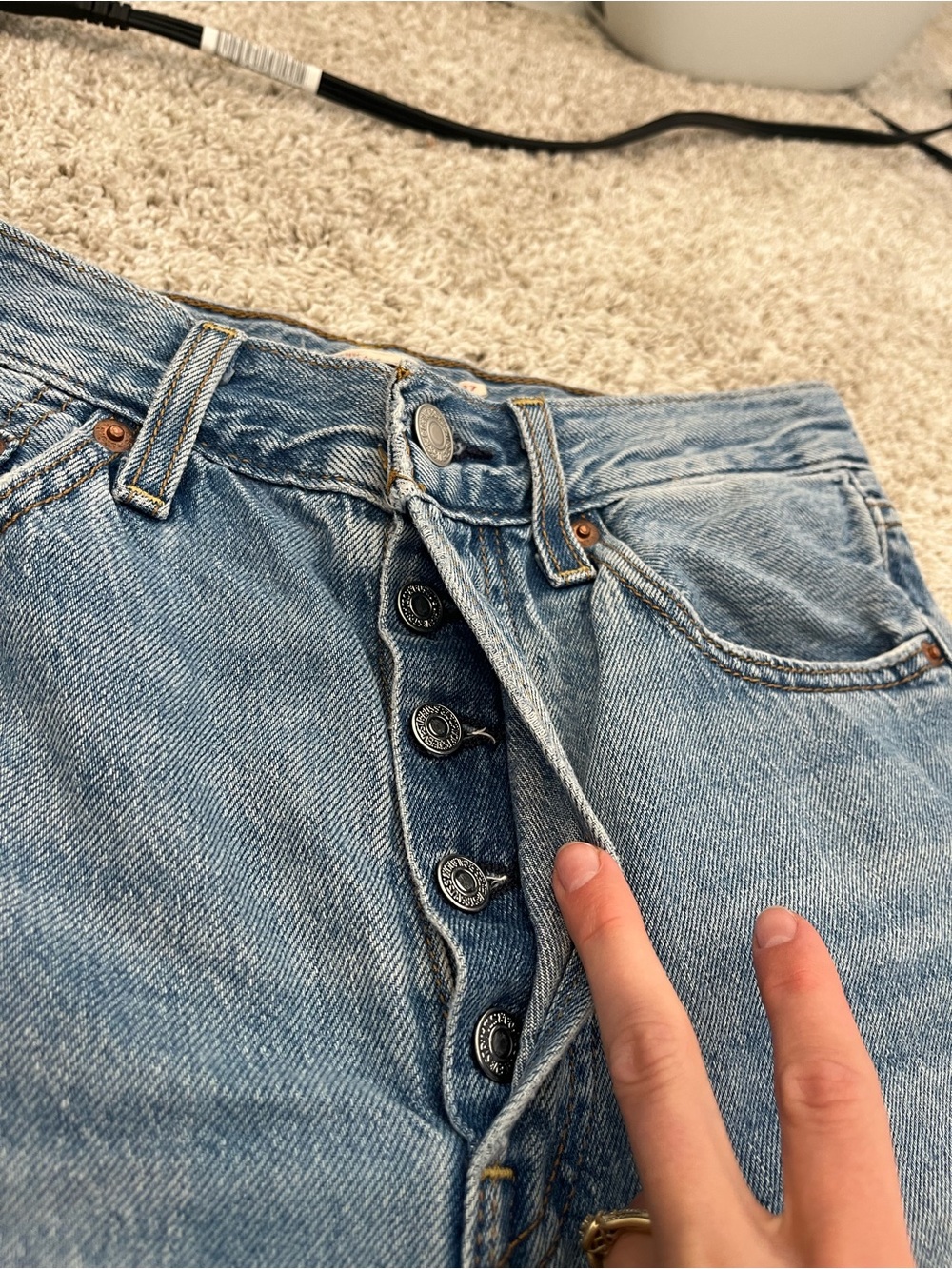 Levi's Premium Womens Ribcage Straight Jeans Size 27 High Rise Stretch 27 Inseam - Picture 9 of 11